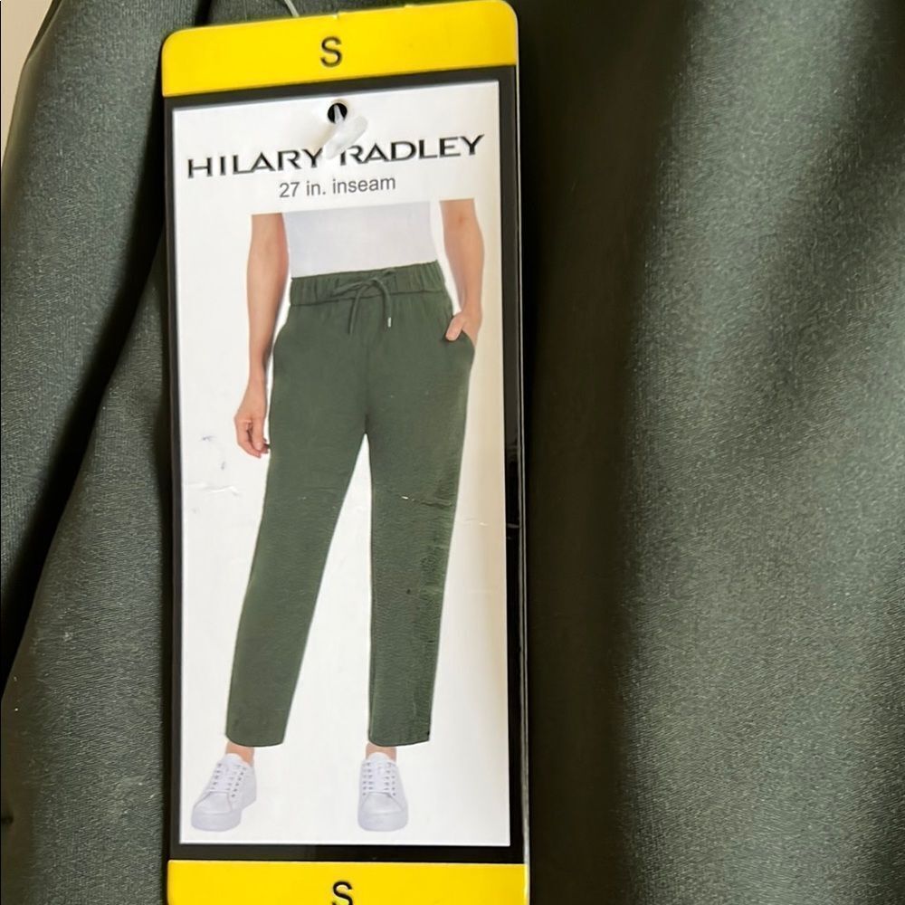 Hilary Radley Green Straight Leg Mid Rise Pants